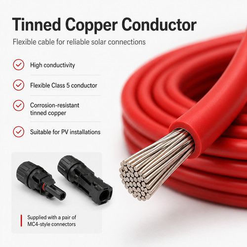 Solar cable 4mm - 4mm², 6mm²
